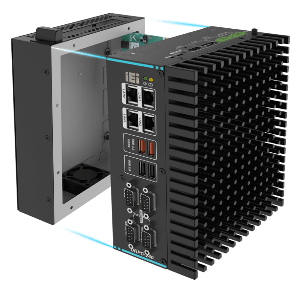 High-performance DIN-rail Control Computer with Intel 11th Gen Tiger Lake  Core i7/i5/i3 CPU, 8GB RAM