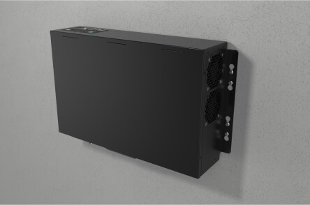 FLEX-BX210 box computer mounted on a wall using two side brackets