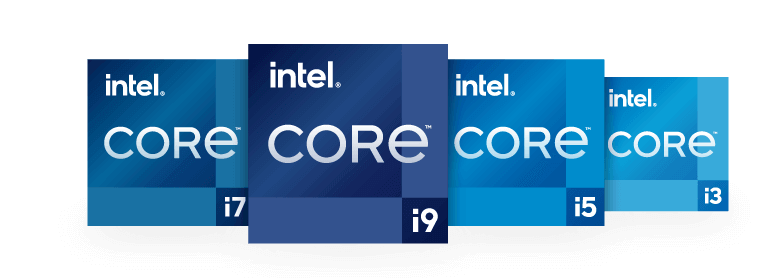 Intel Core i7 Core i9 Core i5 Core i3 processor logo