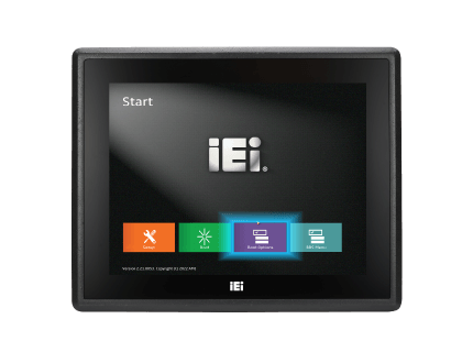 touchable BIOS main menu of IEI panel PC