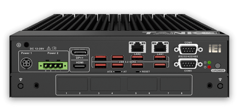 Input and output interface panel of the TANK-XM811