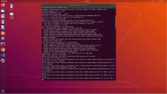 A screenshot of installing iSDV software in Ubuntu 18.04