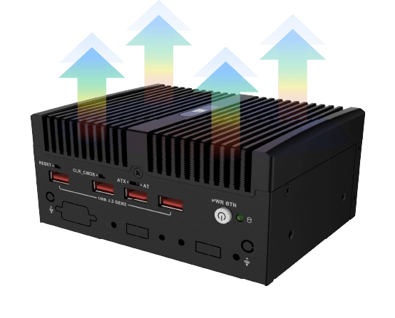 heat dissipation diagram of uIBX-260 fanless system