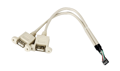 32001-008600-200-RS, Dual-port USB cable