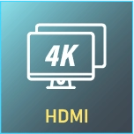 dual 4k HDMI™ display monitor icon