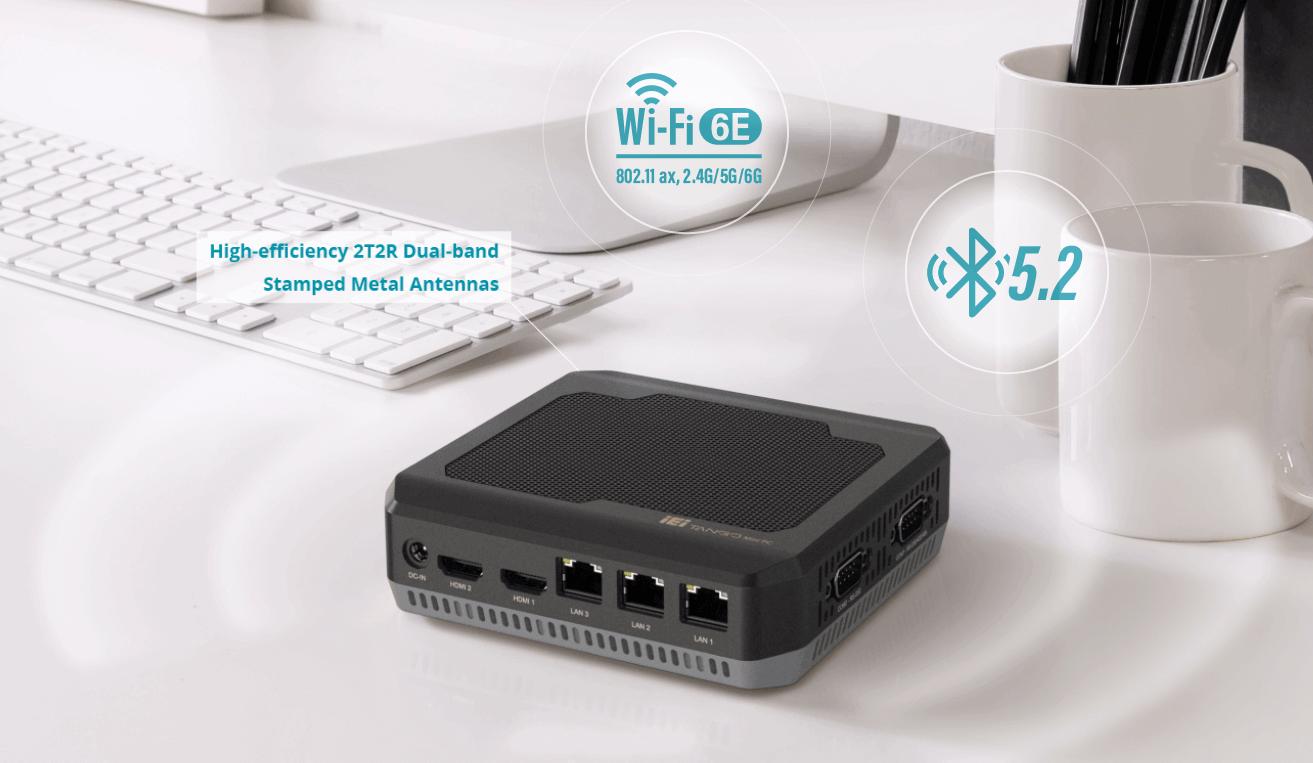 Tri-Band Wi-Fi 6E and Bluetooth 5.2 with Embedded Antennas
