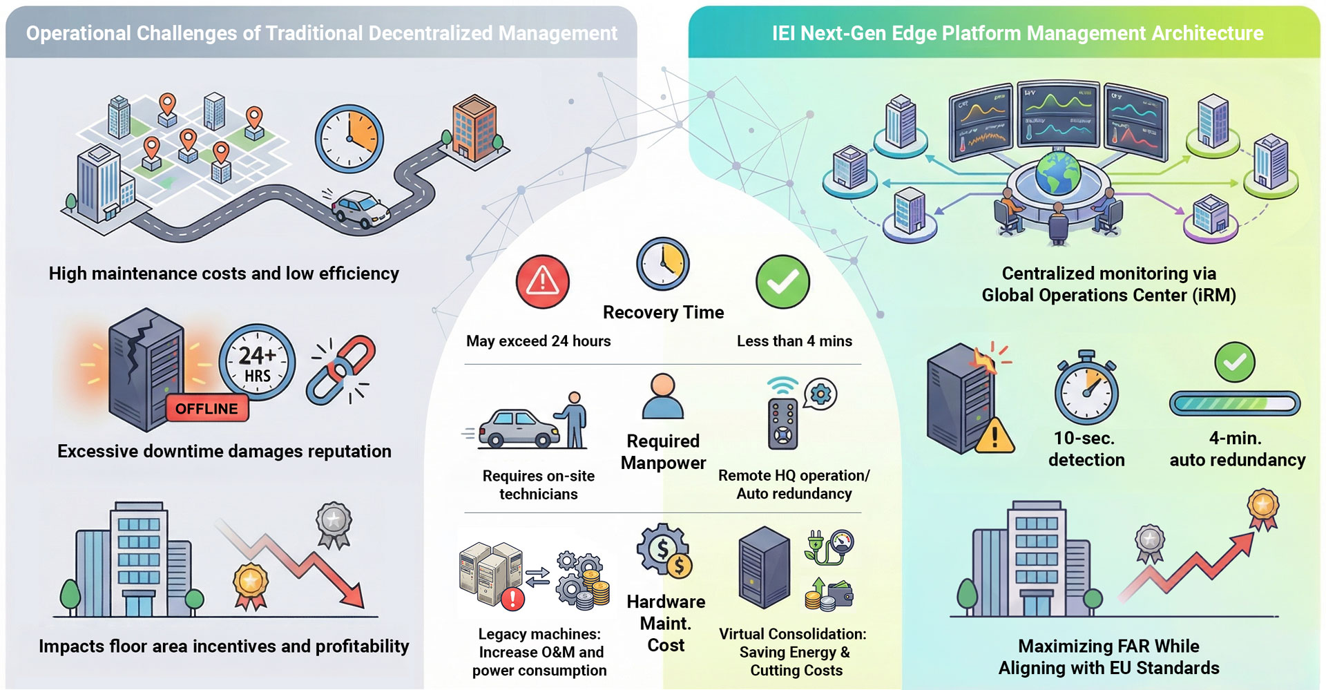 Smart building managed edge architecture diagram