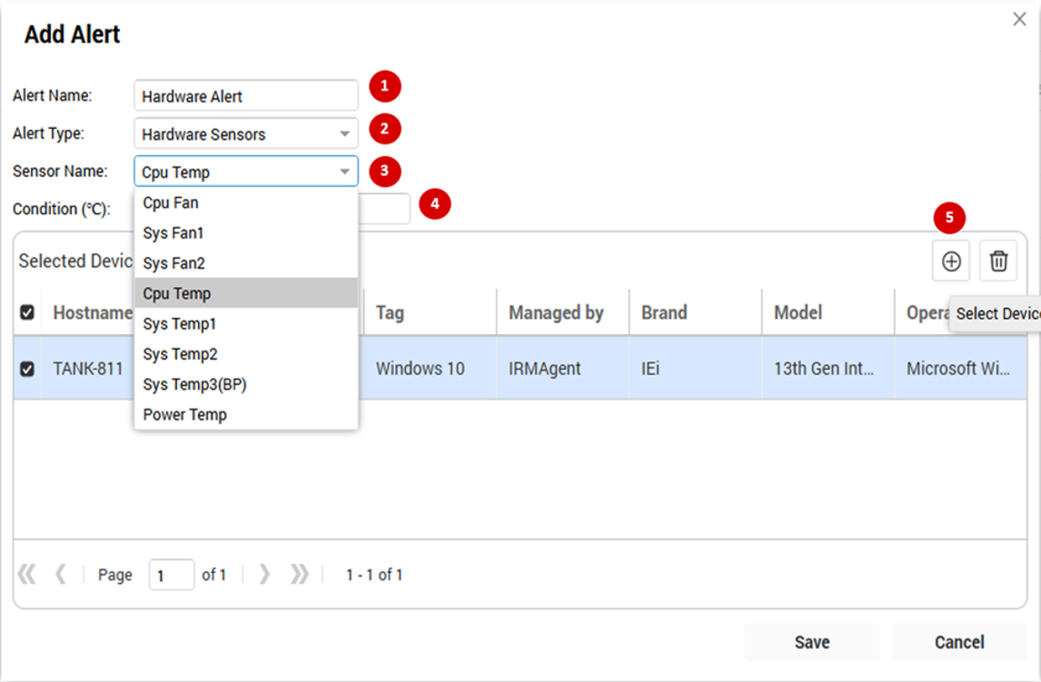 Ei3 Alert Example IEI Remote Management